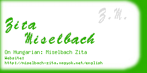 zita miselbach business card